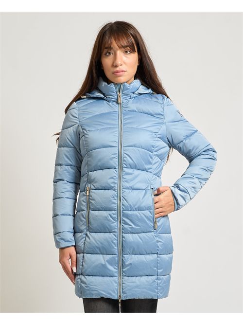 Giubbino lungo donna Yes Zee trapuntato con cappuccio YES ZEE | O017-M8000633